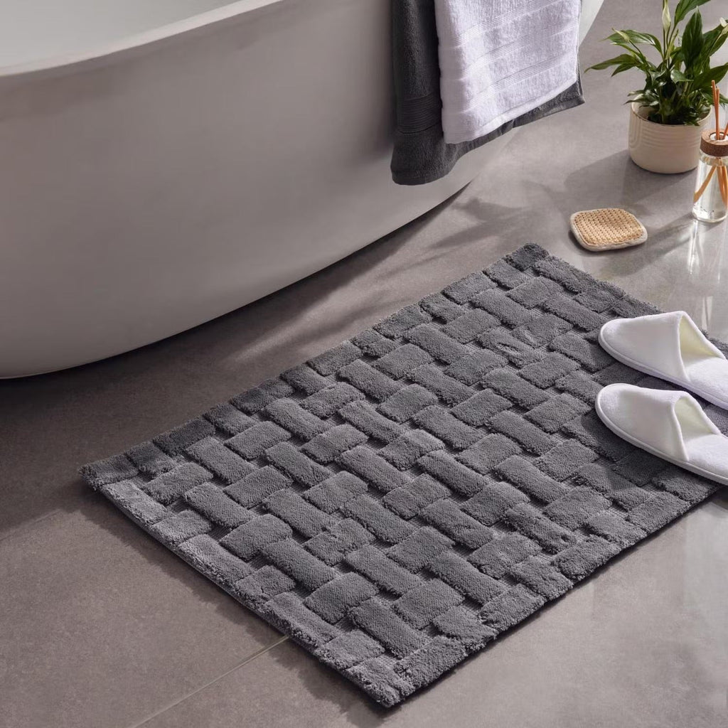 Jacquard Bathmat, 70x120 cm, Dark Grey