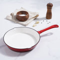 Enameled Cast Iron Fry Pan, 40x25x5.5cm, Ombre Red
