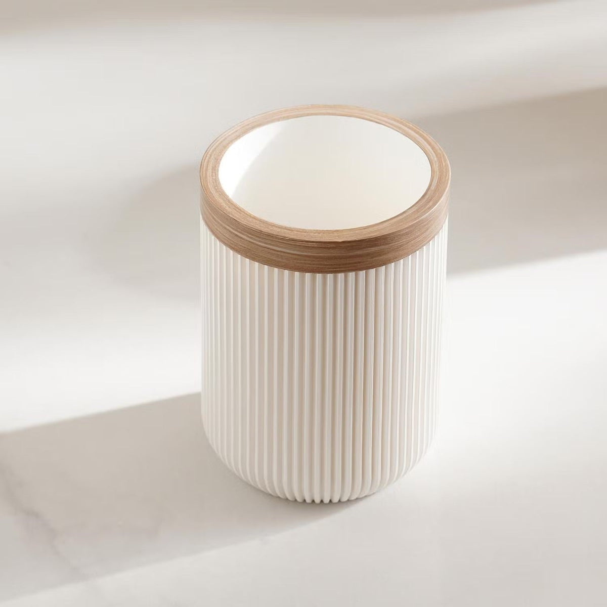 Soap Dish, Dispenser & Tumbler Set for Bathroom, White