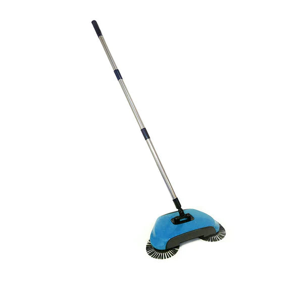 Stainless Steel Push Broom and Scraper Tool for Home Cleaning