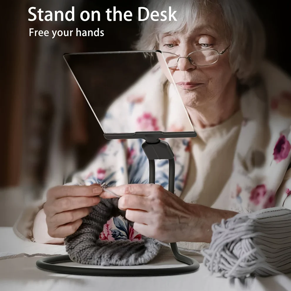 Hands Free Magnifying Glass with Flexible Neck for Easy Reading