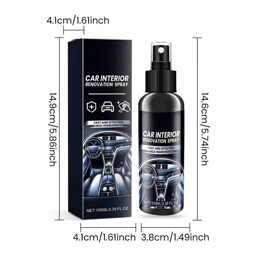 Professional Car Interior Cleaner Set of 3