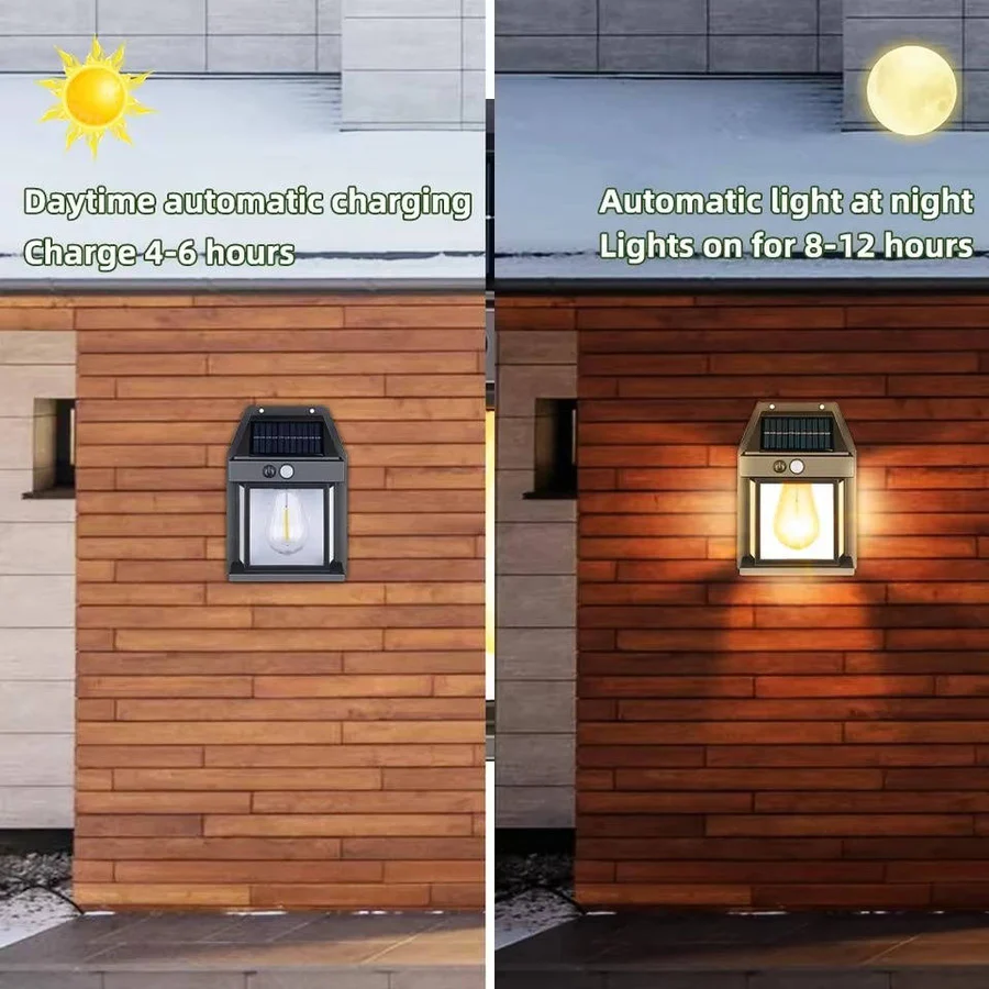 Solar Wall Lamp Outdoor, Set of 2