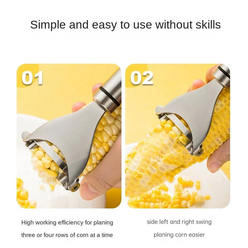 Stainless Steel Corn Peeler with Ergonomic Grip