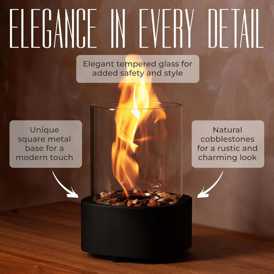 Mini Portable Glass Tabletop Fireplace