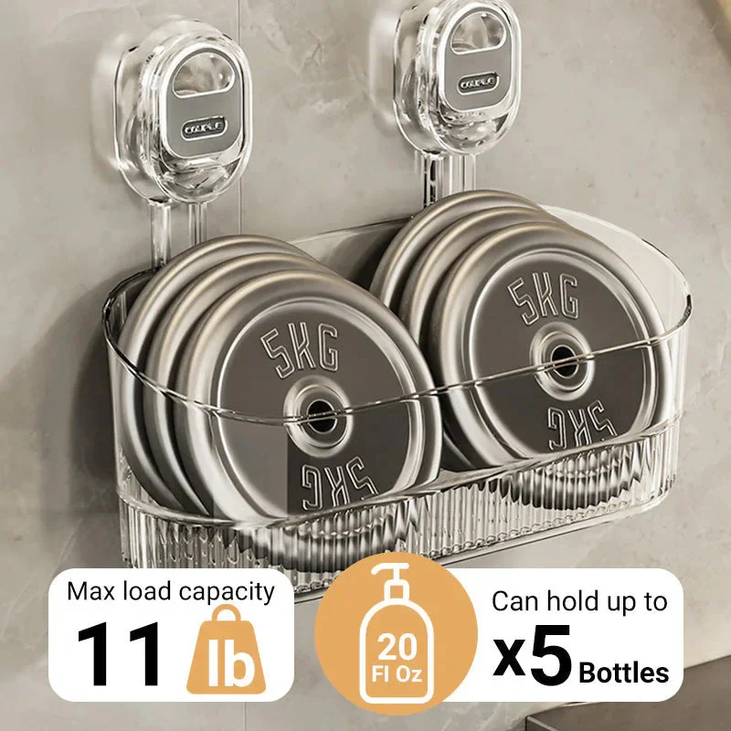 Suction Cup Storage Rack for Bathroom Essentials