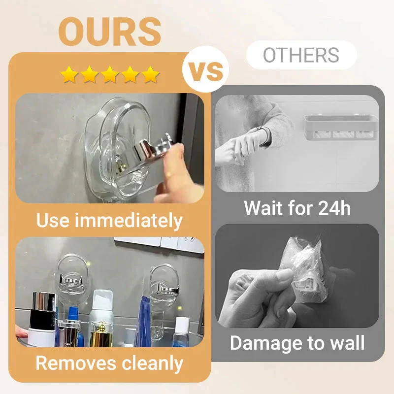 Suction Cup Storage Rack for Bathroom Essentials