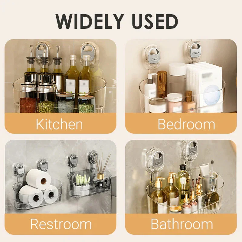Suction Cup Storage Rack for Bathroom Essentials