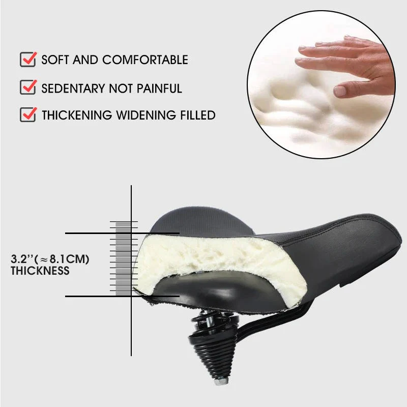 Memory Foam Bike Saddle with Ventilation for Long Rides