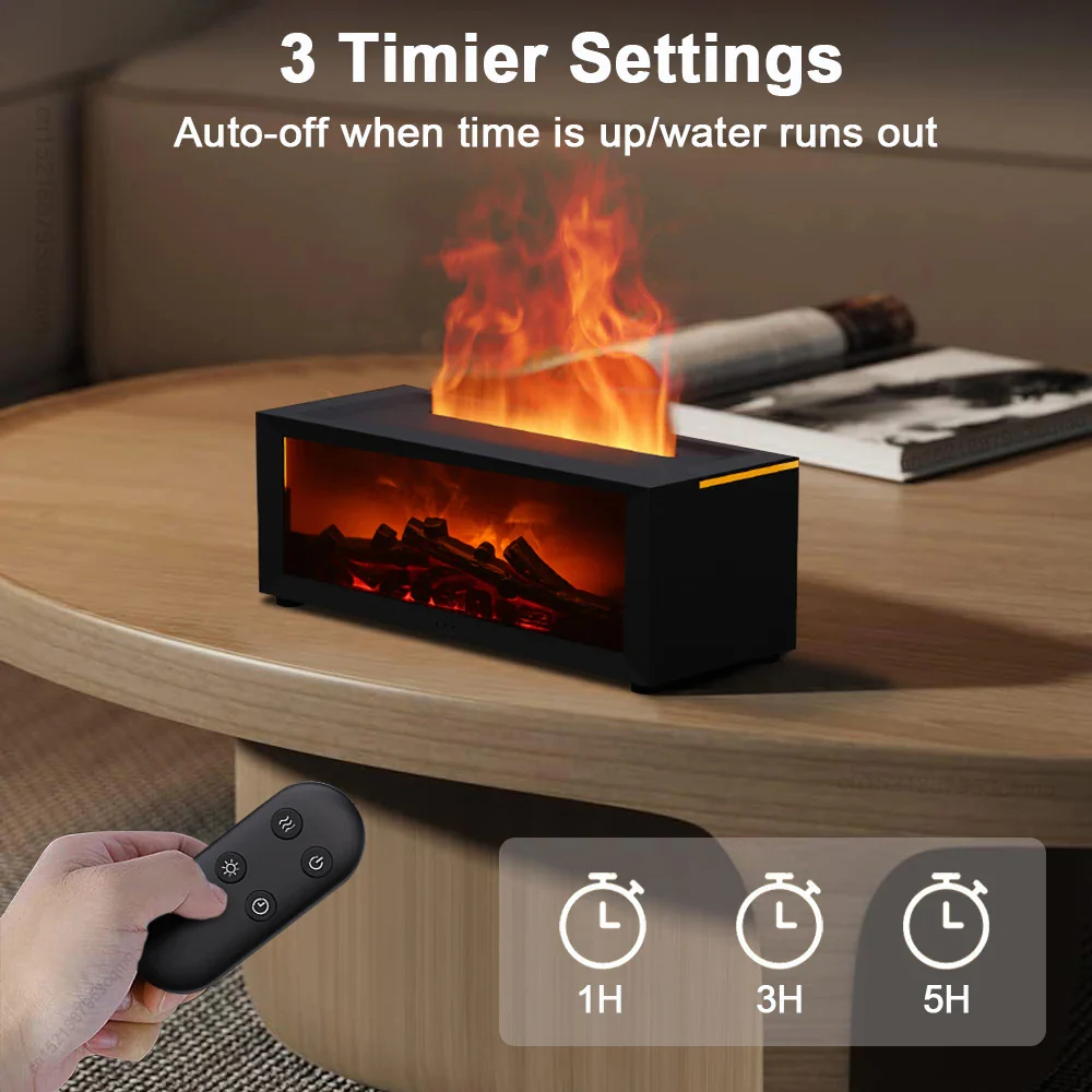 Air Humidifier and Air Purifier with Aromatherapy Flame Effect
