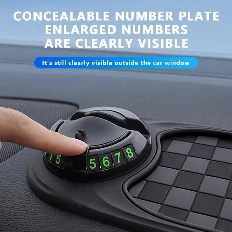 Universal Car Phone Holder with Anti-Slip Dash Mat
