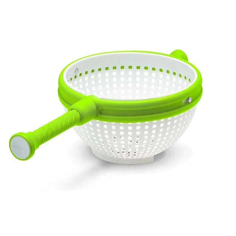 Manual Spin Salad Bowl with Built In Rinse and Drain System