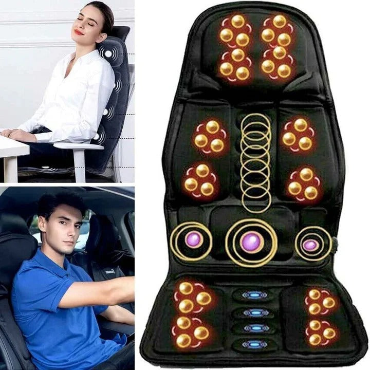 8 Mode Massage Chair Pad with Heated Back Neck Cushion