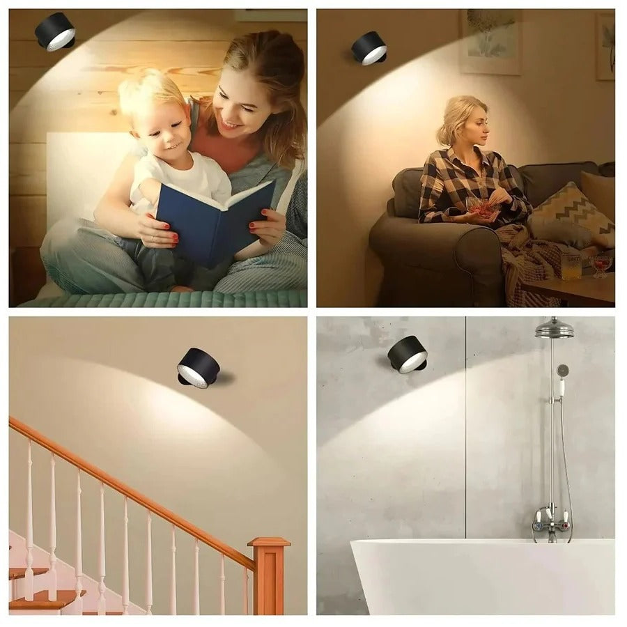 Rechargeable Wall Light with 360° Rotation