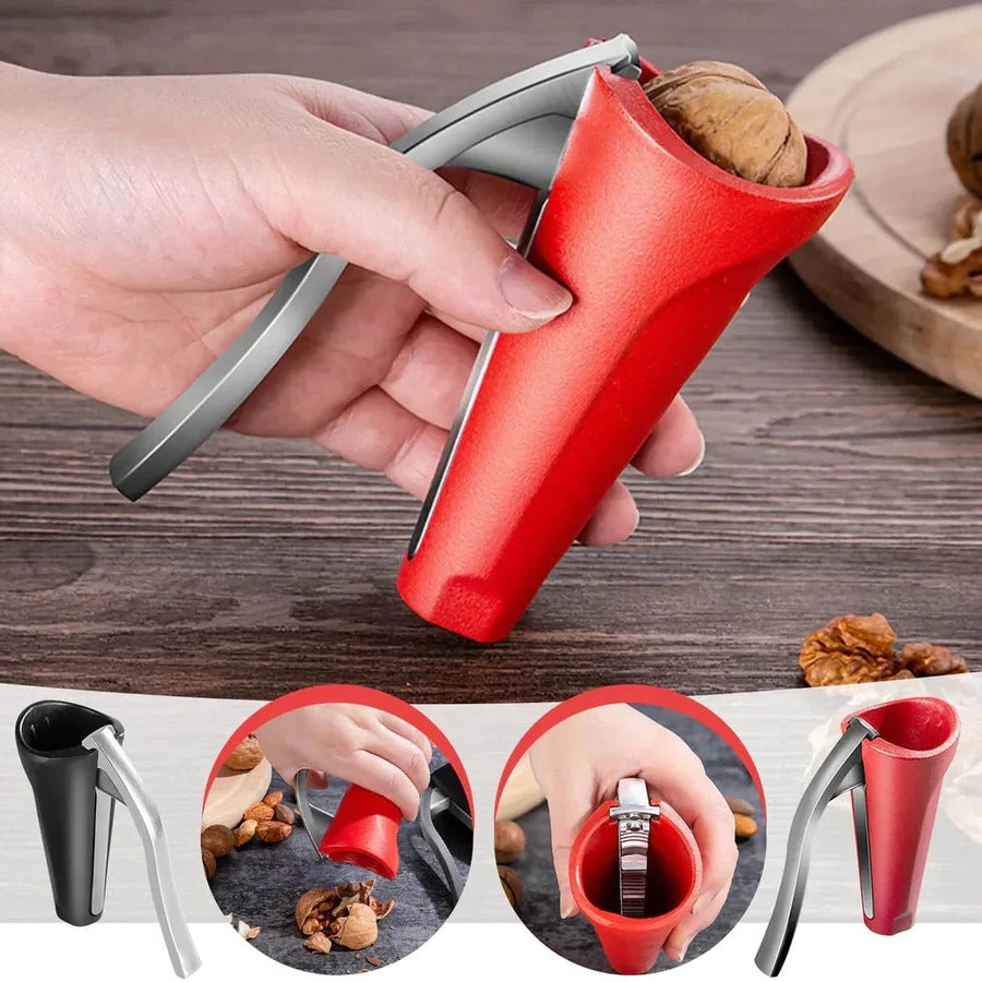 Stainless Steel Nutcracker Tool with Non-Slip Handles