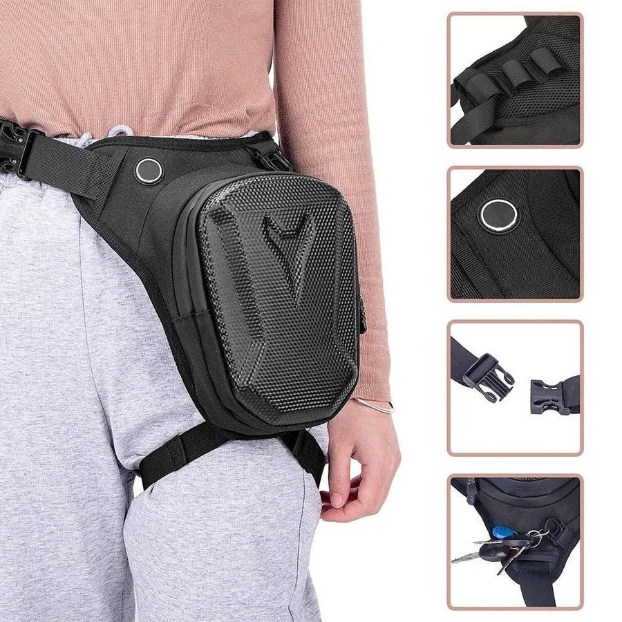 Motorcycle Leg Bag Waterproof with Secure Storage