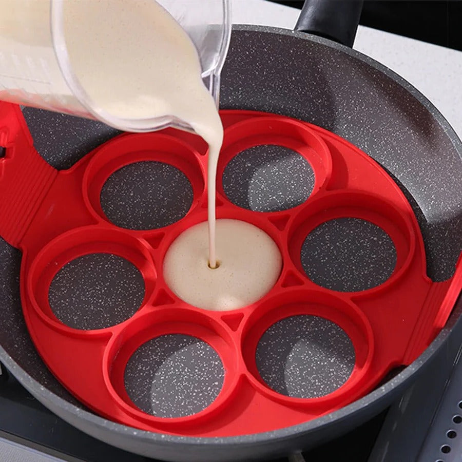 Non-Stick Aluminum Pancake Pan with Multiple Compartments, 15 in