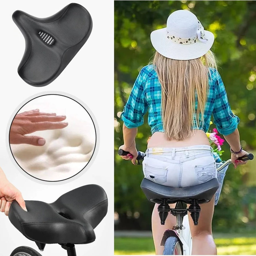 Memory Foam Bike Saddle with Ventilation for Long Rides
