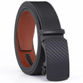 Men’s Genuine Leather Belt with Slide Automatic Buckle
