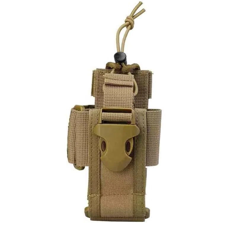 Durable 600D MOLLE Radio Holder Tactical Waist Carry Walkie Talkie Pouch