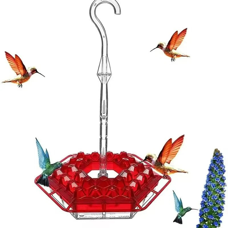 Hanging Hummingbird Feeder Leak Proof Design with Ant Protection & Perch