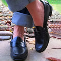 Women’s Retro PU Leather Low Heel Slip-On Loafer