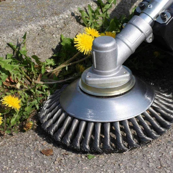 Steel Wire Weed Brush Attachment for Lawn Trimmer