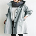 Water-Resistant Hooded Overcoat for Outdoor Use