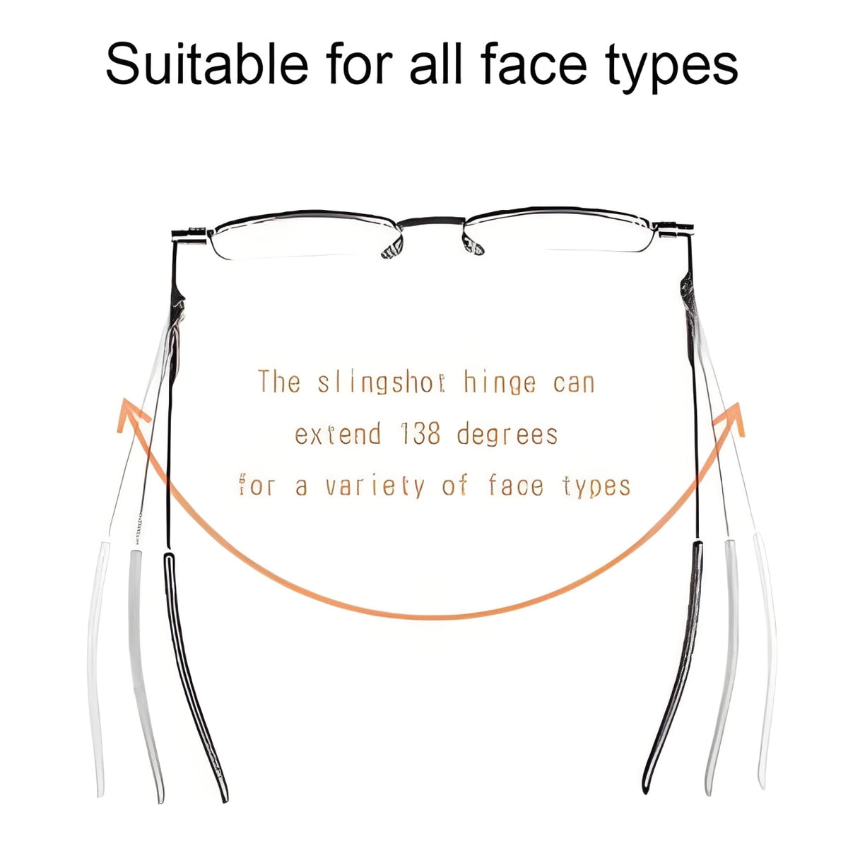 Lightweight Folding Reading Glasses with Compact Design