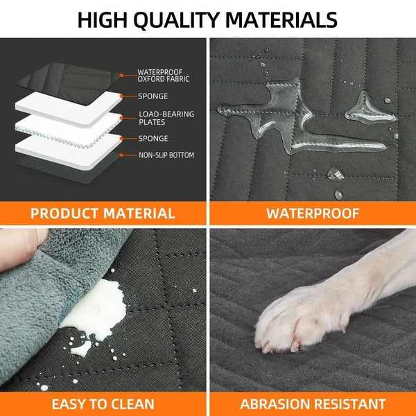 Durable Dog Car Seat Cover with Hard Base for Stability