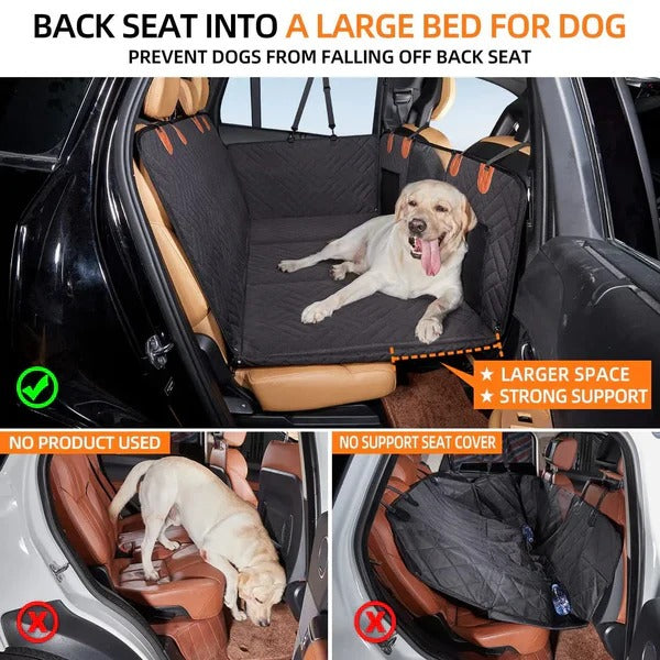 Durable Dog Car Seat Cover with Hard Base for Stability
