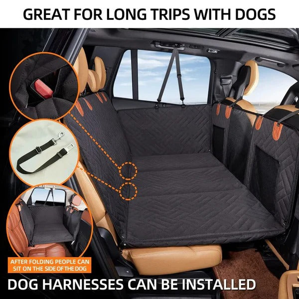 Durable Dog Car Seat Cover with Hard Base for Stability