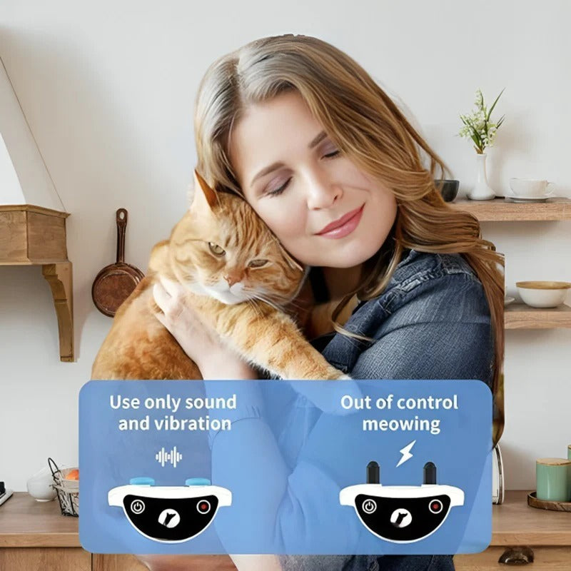 Adjustable Cat Feedback Collar – Sound & Vibration Modes