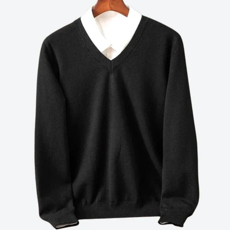 Men's Soft Cashmere Sweater with Crew Neck Pullover