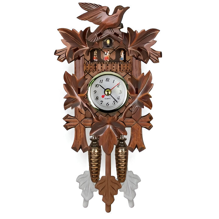 MDF Cuckoo Wall Clock with Carved-Style Details