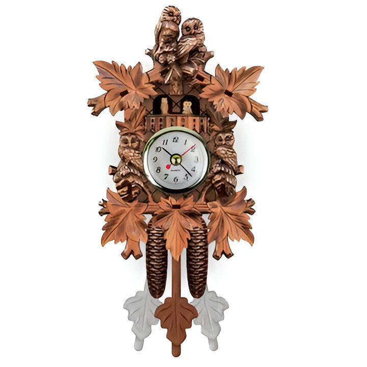 MDF Cuckoo Wall Clock with Carved-Style Details