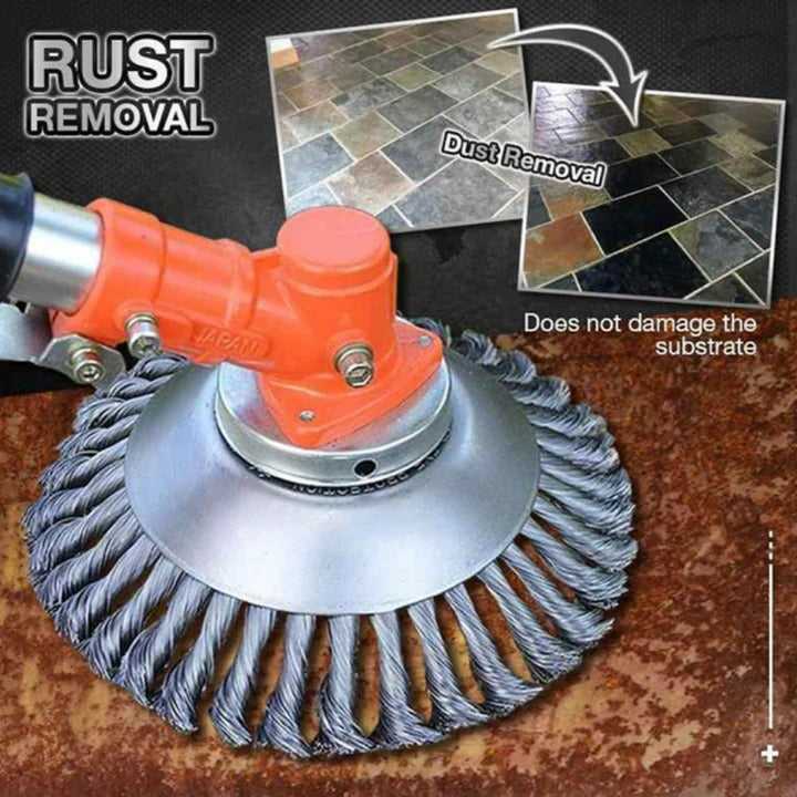 Heavy Duty Carbon Steel Weed Brush for Grass and Pavement
