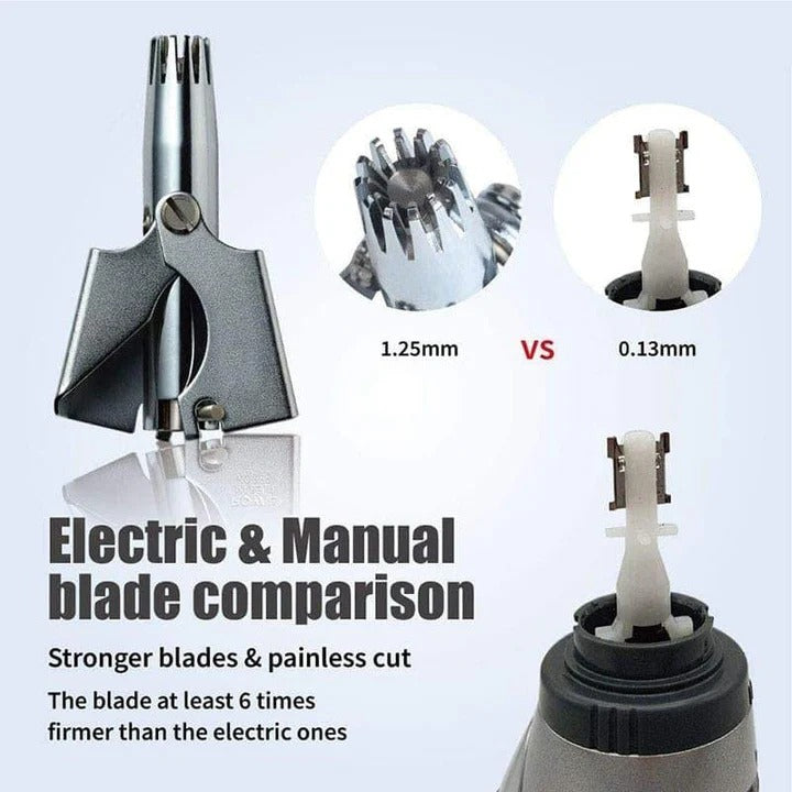 Precision Stainless Steel Nose Hair Trimmer for Gentle Grooming