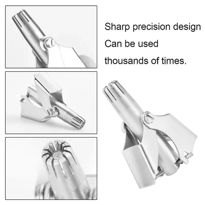 Precision Stainless Steel Nose Hair Trimmer for Gentle Grooming