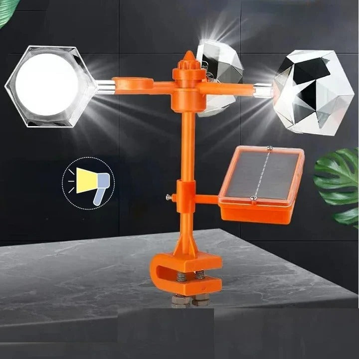 Solar Powered 360° Bird Repeller with Reflective Spinning Design