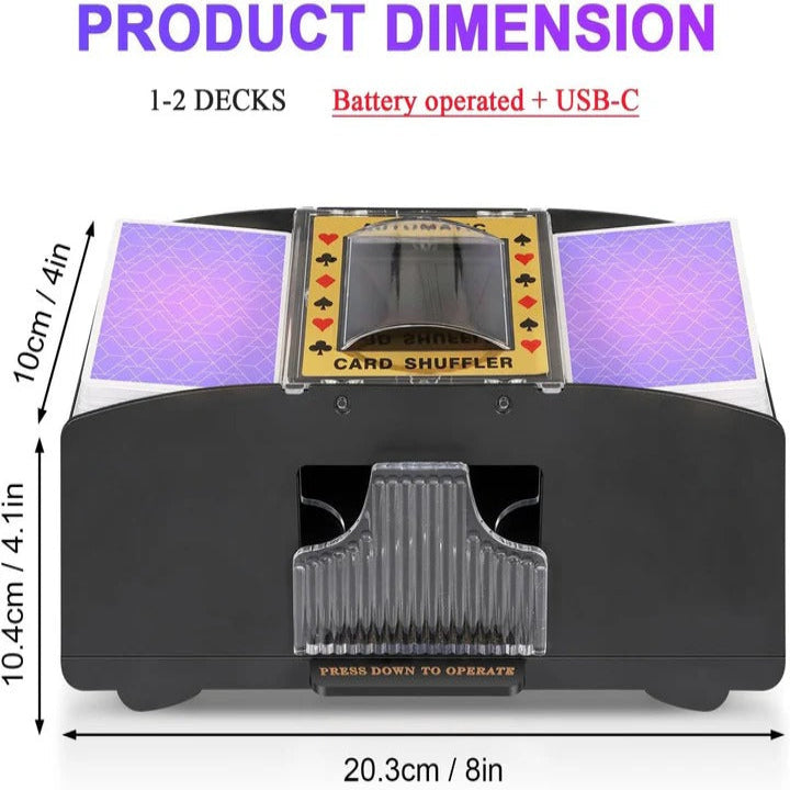 Electric Automatic Card Shuffler for Playing Cards