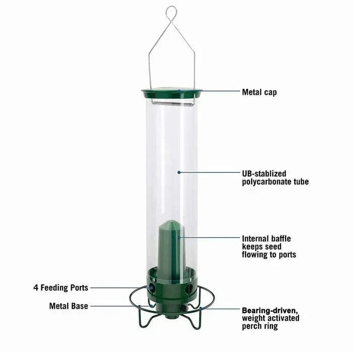 Weather Resistant Squirrel Proof Bird Feeder for Outdoor Use