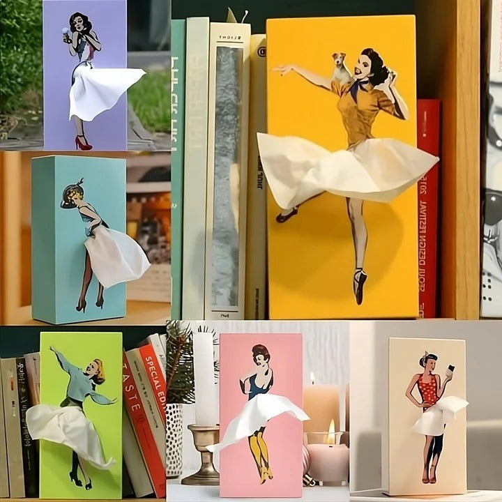 Creative Flying Skirt Tissue Holder for Living Room and Office