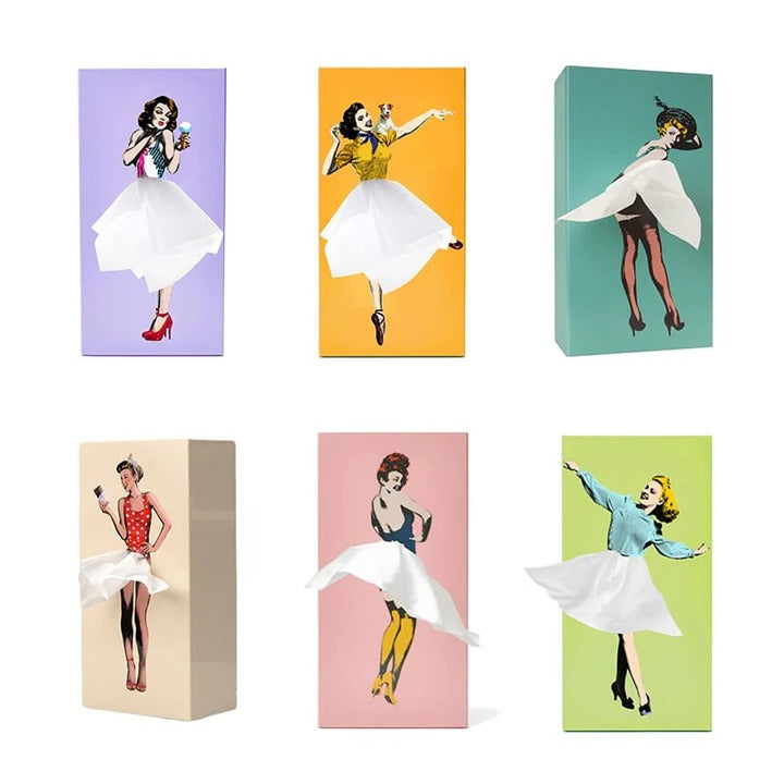 Creative Flying Skirt Tissue Holder for Living Room and Office