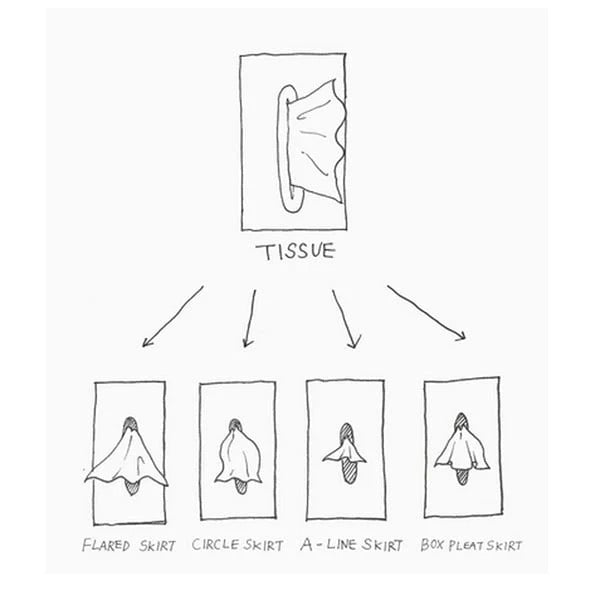 Creative Flying Skirt Tissue Holder for Living Room and Office