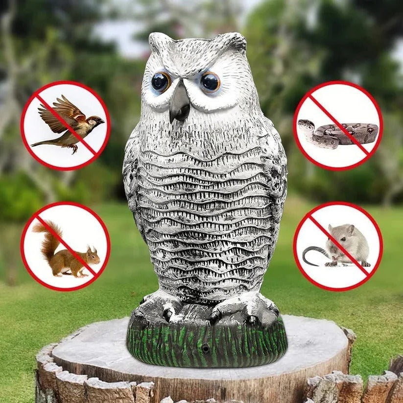 Decorative Hanging Owl Decoy – Helps Deter Birds