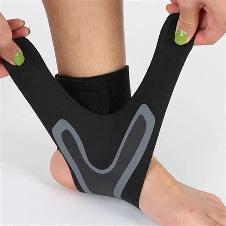 Adjustable Ankle Support Wrap - Compression Sleeve for Stability
