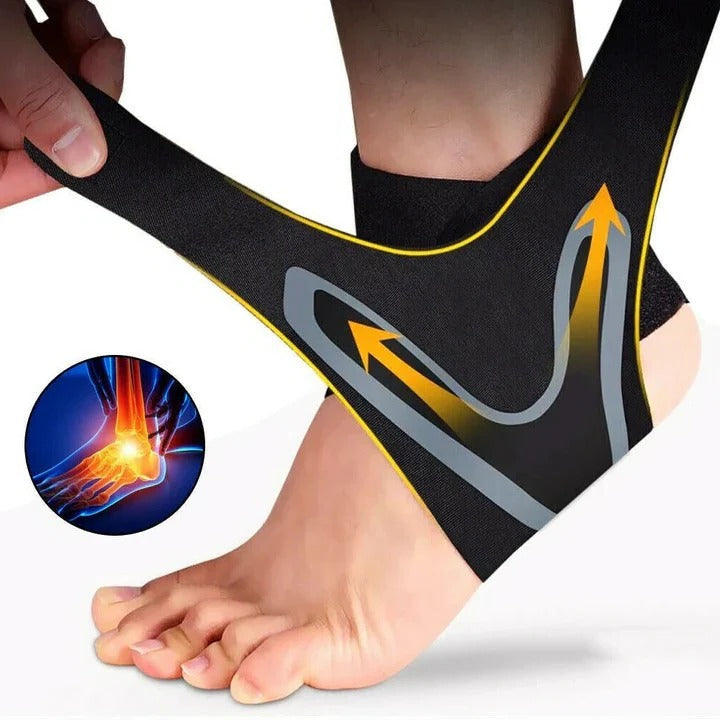 Adjustable Ankle Support Wrap - Compression Sleeve for Stability