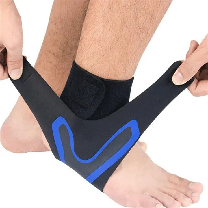 Adjustable Ankle Support Wrap - Compression Sleeve for Stability