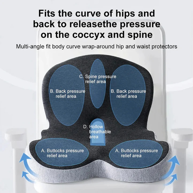 Orthopedic Lumbar Support Pillow For Car Seat And Chair